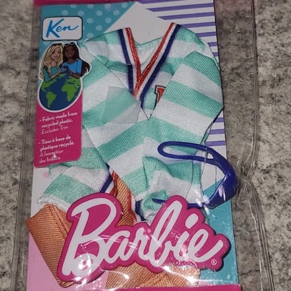Barbie Fashion Pack, Clothing Set for Ken Doll with Striped 'K' Sweater, Shorts - Picture 3 of 3